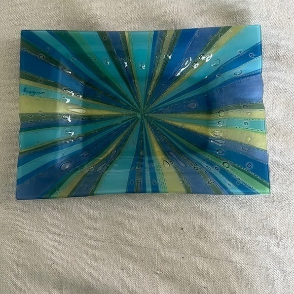 Higgins Studio for Dearborn Glass Company Fused Glass Riviera Astray - Picture 1 of 4